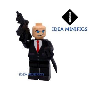 Hitman Codename Agent 47 Custom UV Print on Lego Minifigure